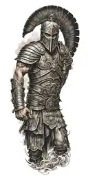 Roman gladiator tattoo design idea