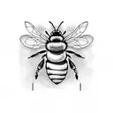 manchester bee semi colon tattoo design idea