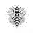 manchester bee semi colon tattoo design idea