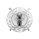 Mechanical snake with Lotus elise-inspired patterns tattoo design idea