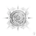 Mechanical snake with Lotus elise-inspired patterns tattoo design idea