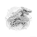 Mechanical snake with Lotus elise-inspired patterns tattoo design idea