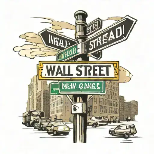 wall street road sign, stock market, new york, trade tattoo design idea