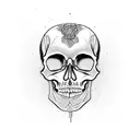 skull mandala with big skull to smaller and smaller  tattoo design idea