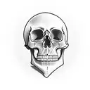 skull mandala with big skull to smaller and smaller  tattoo design idea