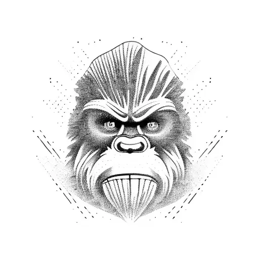 Bigfoot as a firefighter  tattoo design idea