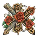 name Lucas and cross tattoo design idea