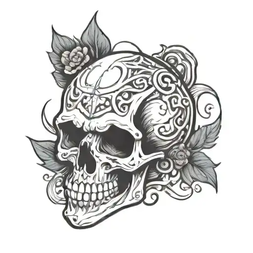 skull tattoo design idea
