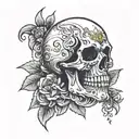 skull tattoo design idea