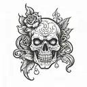 skull tattoo design idea