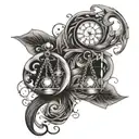 libra and Pisces  tattoo design idea