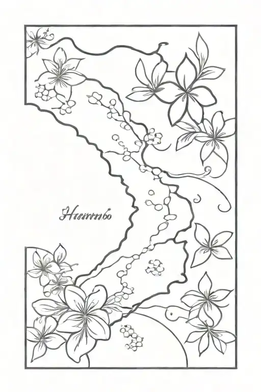 hawaii and tennessee symbol tattoo design idea