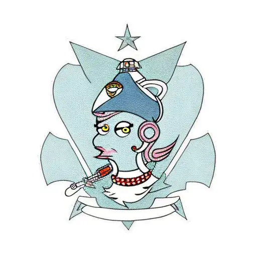 lela from futurama  tattoo design idea