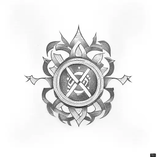 Tramp Stamp with Swastika tattoo design idea