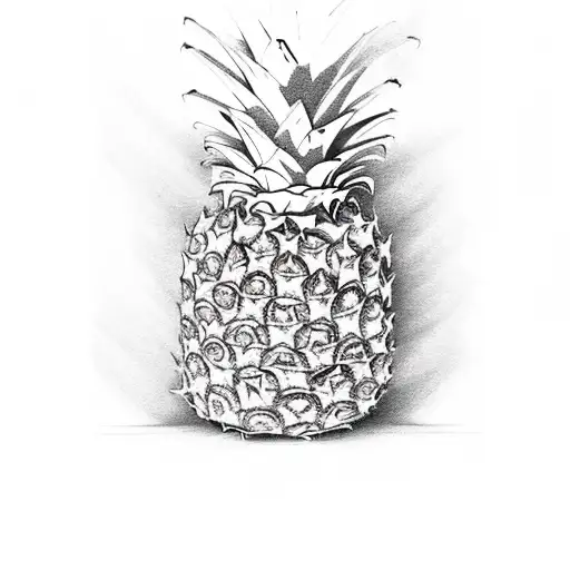 Pineapple tattoo design idea