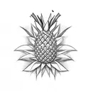 Pineapple tattoo design idea