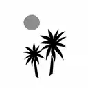 Palm Tree tattoo design idea
