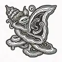 peanut butter jelly banana on the Reese's buddy smoking weed tattoo design idea