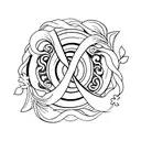 "Abide" with vine  tattoo design idea