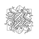 "Abide" with vine  tattoo design idea