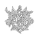 "Abide" with vine  tattoo design idea