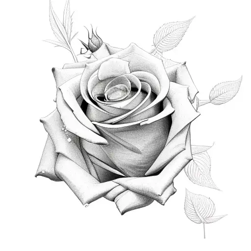 roses and flowers weed tattoo design idea
