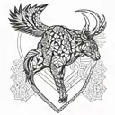 strong back, soft front, wild heart tattoo design idea