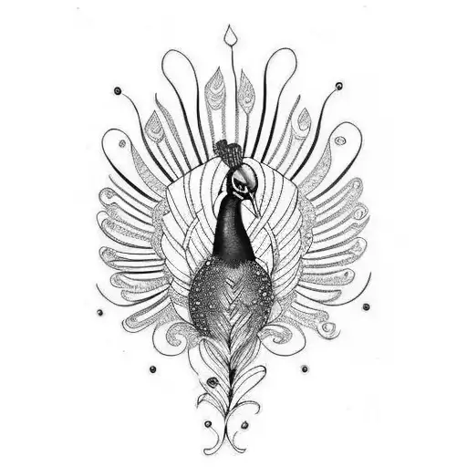 Sunflowers and Peacock Feathers - Sunflowers and Peacock Feathers Temporary  Tattoos | Momentary Ink