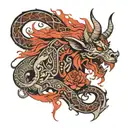 ashura demon tattoo design idea