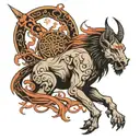 ashura demon tattoo design idea