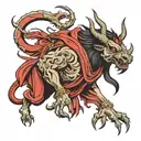 ashura demon tattoo design idea