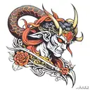 ashura demon tattoo design idea