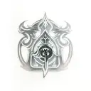 Ace of Spades with laughing coffin logo from sword art online anime tattoo design idea
