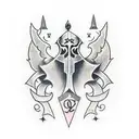 Ace of Spades with laughing coffin logo from sword art online anime tattoo design idea