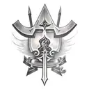 Ace of Spades with laughing coffin logo from sword art online anime tattoo design idea