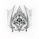 Ace of Spades with laughing coffin logo from sword art online anime tattoo design idea