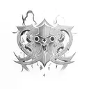 Ace of Spades with laughing coffin logo from sword art online anime tattoo design idea