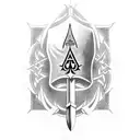 Ace of Spades with laughing coffin logo from sword art online anime tattoo design idea
