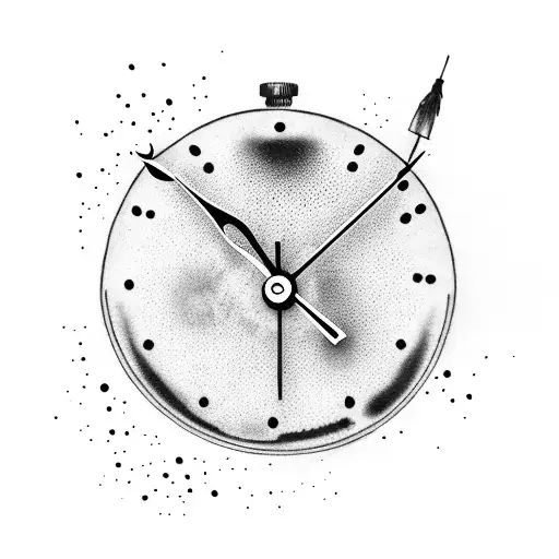 melted clock in a hand  tattoo design idea