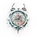 melted clock   tattoo design idea