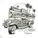 Los Angeles and Lowriders tattoo design idea