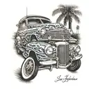 Los Angeles and Lowriders tattoo design idea