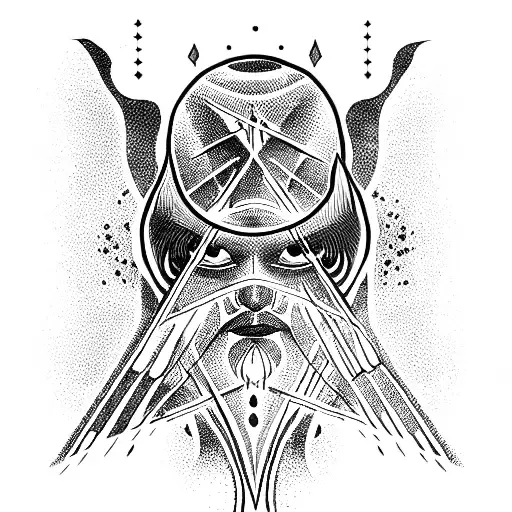 Moses dividing Read Sea tattoo design idea