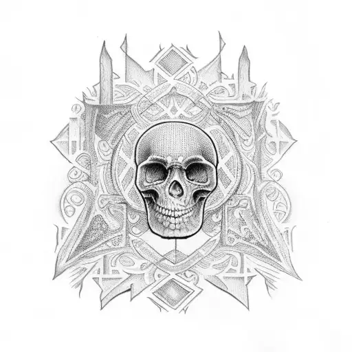 Serbian cross tattoo design idea