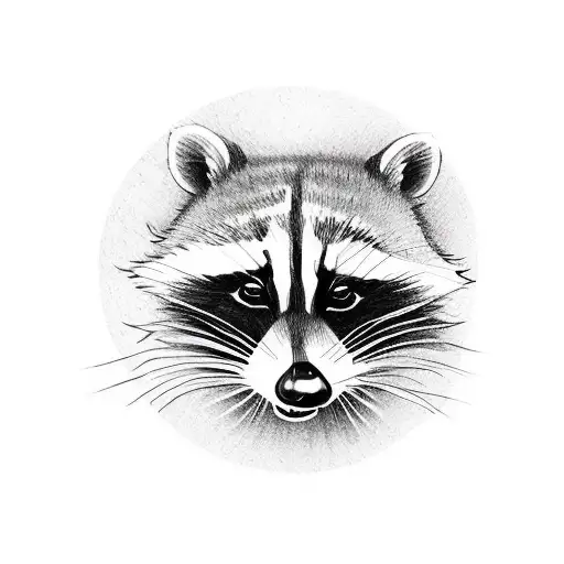 raccoon smoking a joint while wearing Luffys straw hat and riding a nuke tattoo design idea