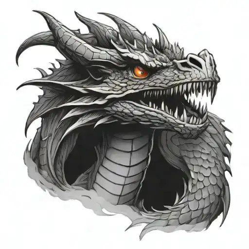 smaug from hobbit cartoon version tattoo design idea