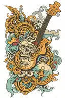 Surreal Hippie themed tattoo tattoo design idea