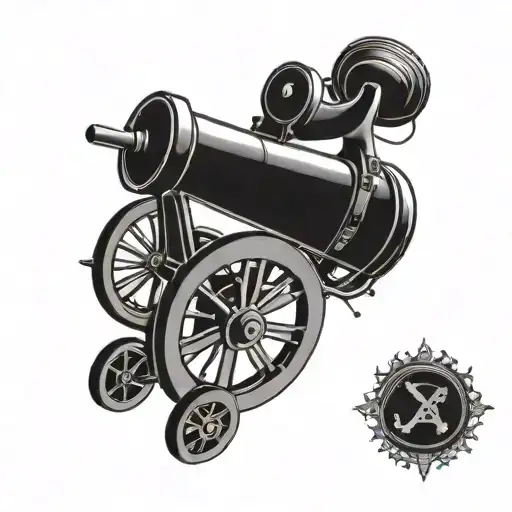arsenal cannon tattoo design idea