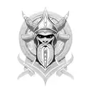 viking tribal  tattoo design idea