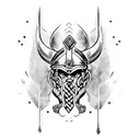 viking tribal  tattoo design idea
